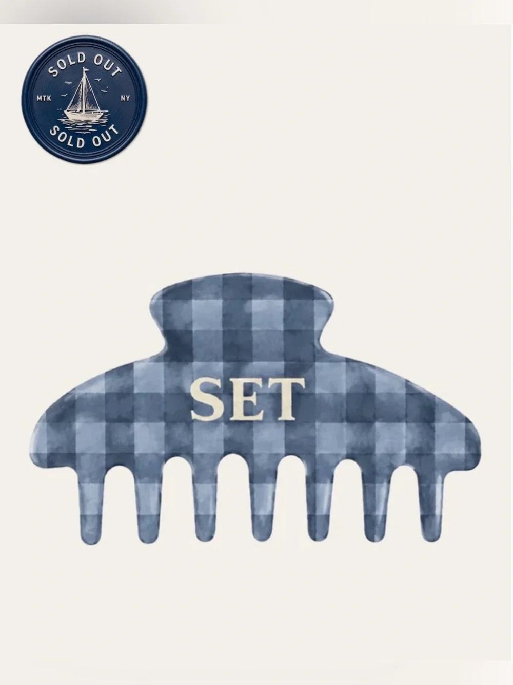 Set Active Hammock Gingham Claw Clip. 💕⚡️